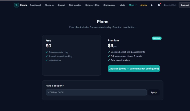 KIVORA — Adaptive Digital Habit Recovery – screenshot 11