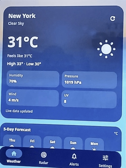 An AI enabled intelligent early weather warning system – screenshot 11
