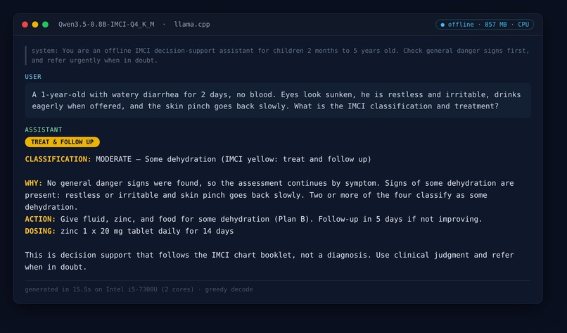 IMCI Triage Decision Support – screenshot 2