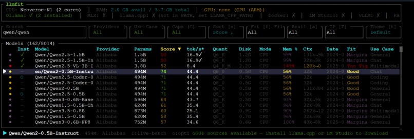 LLMFit – screenshot 1