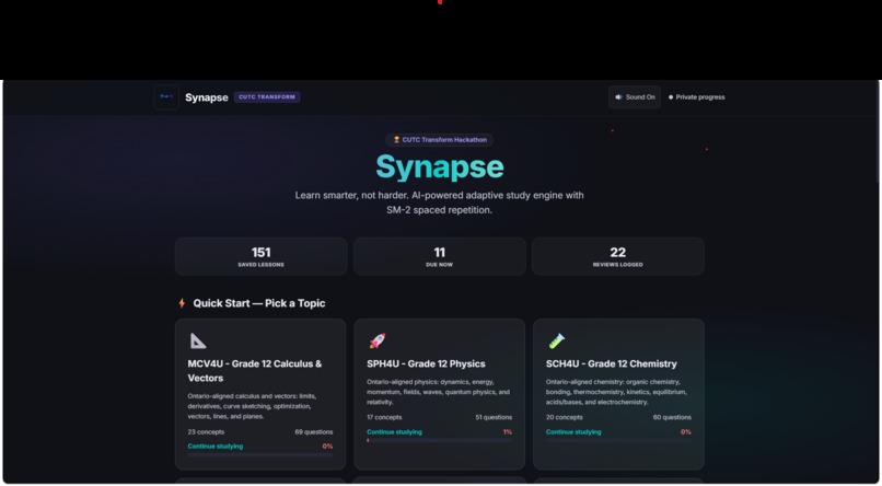 Synapse - An Adaptive Study Engine – screenshot 1