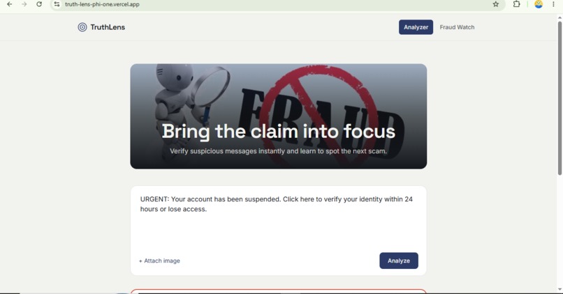 TruthLens – screenshot 1