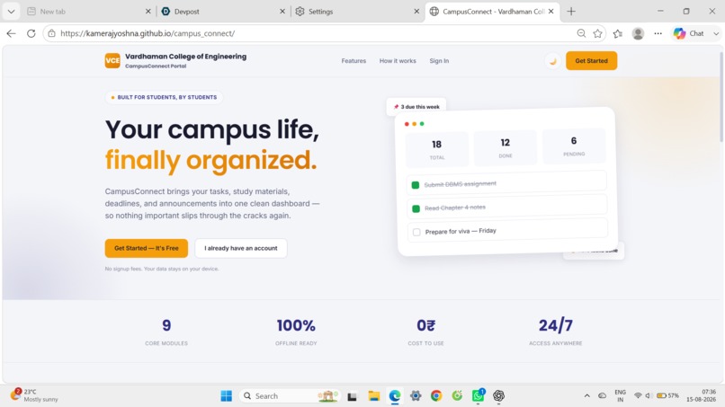 Campus Connect – screenshot 1