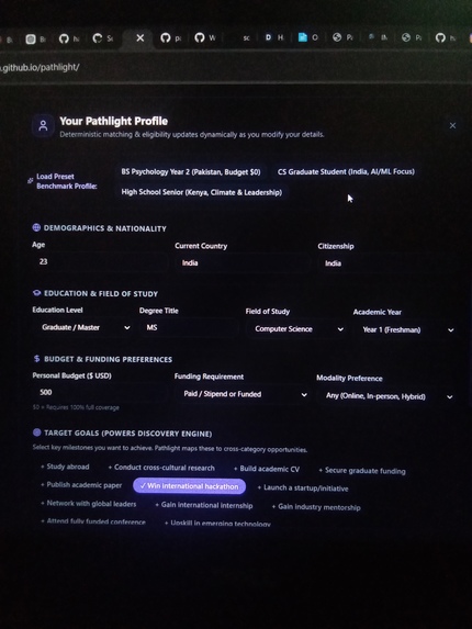 Pathlight — Universal Opportunity Discovery Engine – screenshot 2