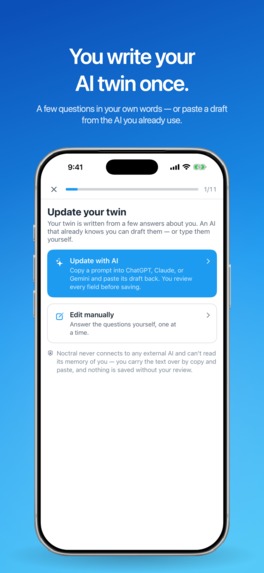 Noctral: AI Twin Networking – screenshot 1