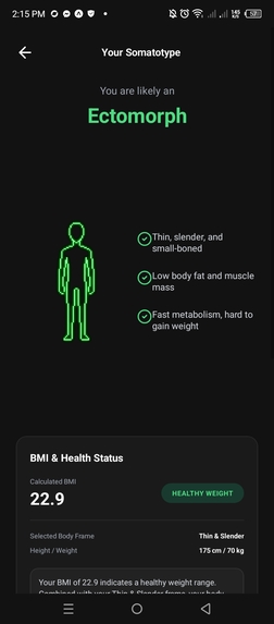 SomatoLab: AI Fitness & Nutrition for Your Body Type – screenshot 4