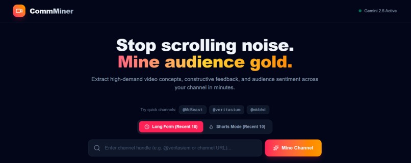 CommMiner – screenshot 1