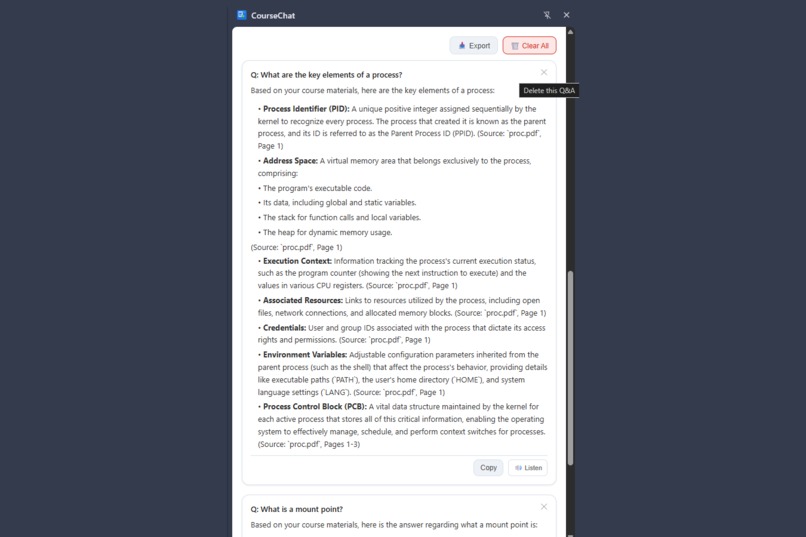 CourseChat – screenshot 10