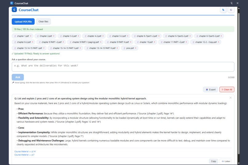 CourseChat – screenshot 6