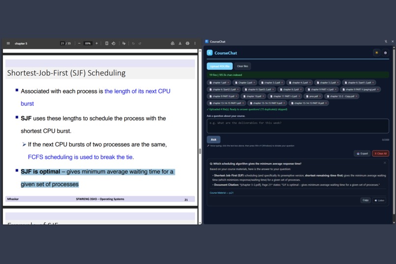 CourseChat – screenshot 2