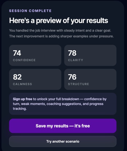 Rehearseai – screenshot 1