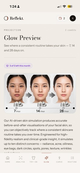 Reflekt: AI Skin Analysis + Virtual Try‑On – screenshot 4