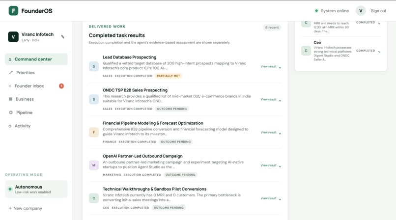 FounderOS – screenshot 5