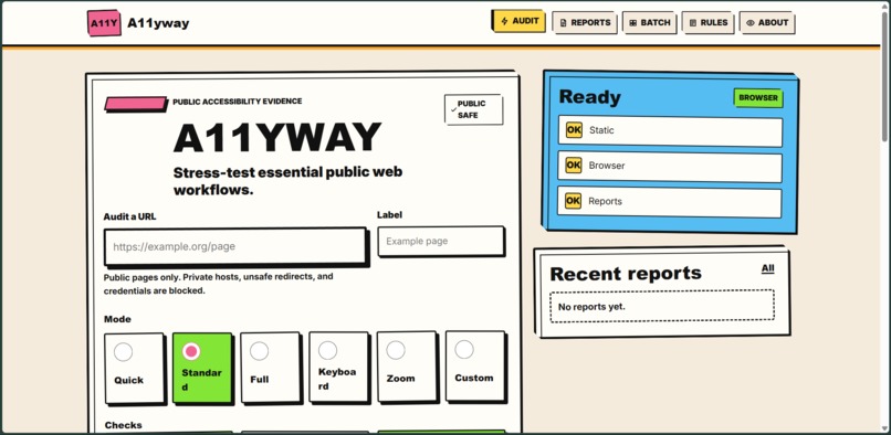 A11yway – screenshot 1