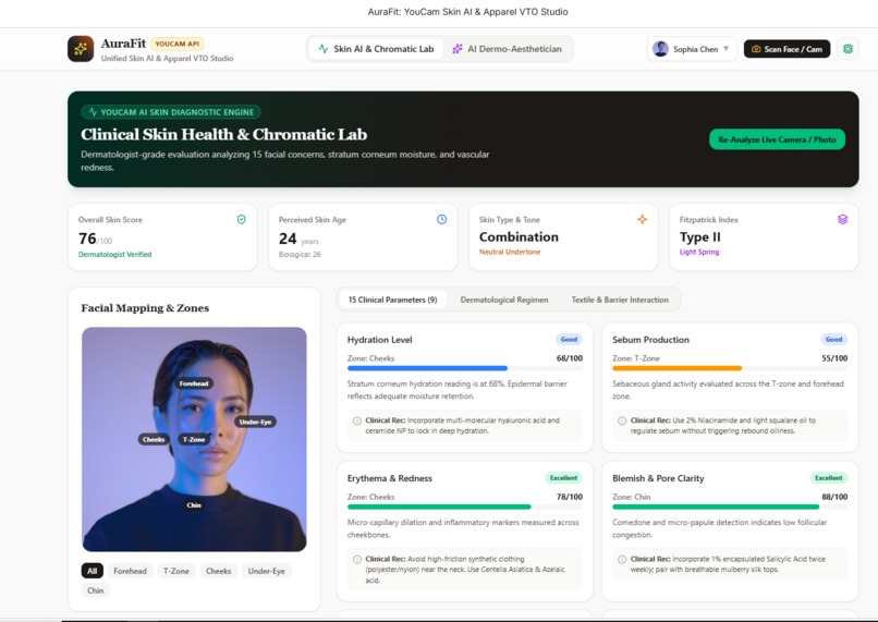 AuraFit: Clinical Skin AI & Chromatic Lab – screenshot 1