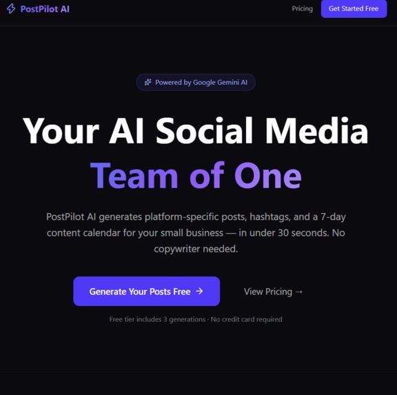 PostPilot AI – screenshot 1