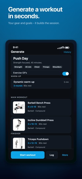 WorkoutOS – screenshot 2