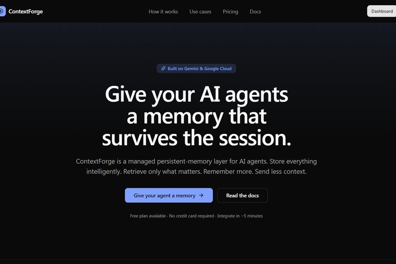 ContextForge — Persistent Memory for AI Agents – screenshot 1