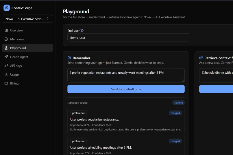 ContextForge — Persistent Memory for AI Agents – screenshot 4