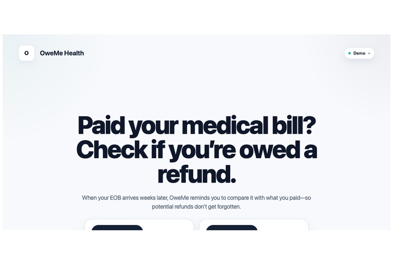 OweMe Health – screenshot 1