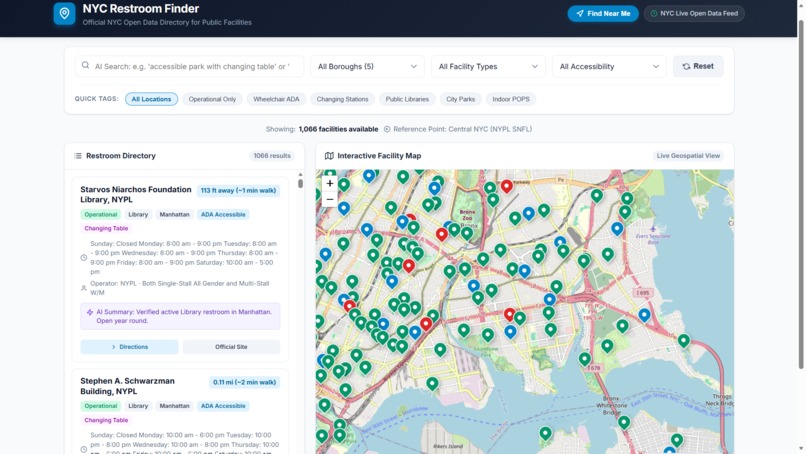 NYC Restroom Finder – screenshot 1