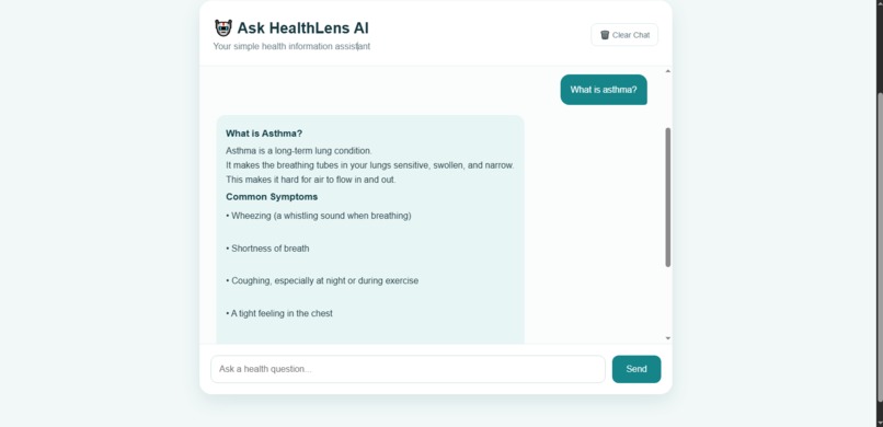 HealthLens – screenshot 2