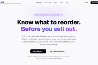 EVE – AI-Powered Inventory Intelligence