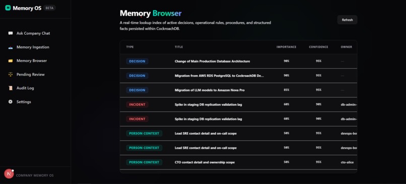 Company Memory OS – screenshot 3