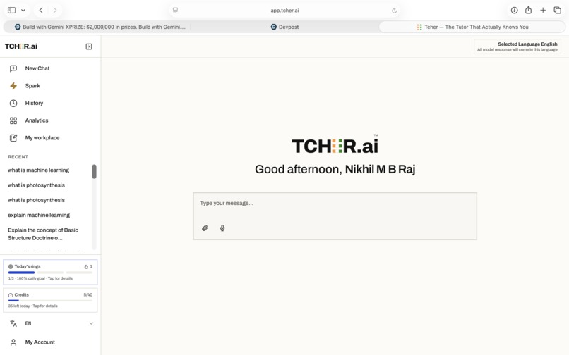 Tcher – AI-Powered Learning – screenshot 1