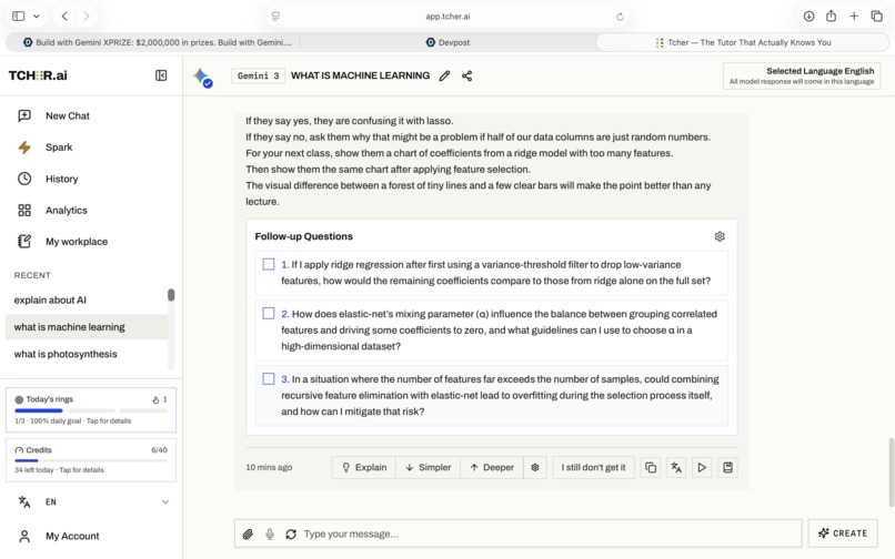 Tcher – AI-Powered Learning – screenshot 4