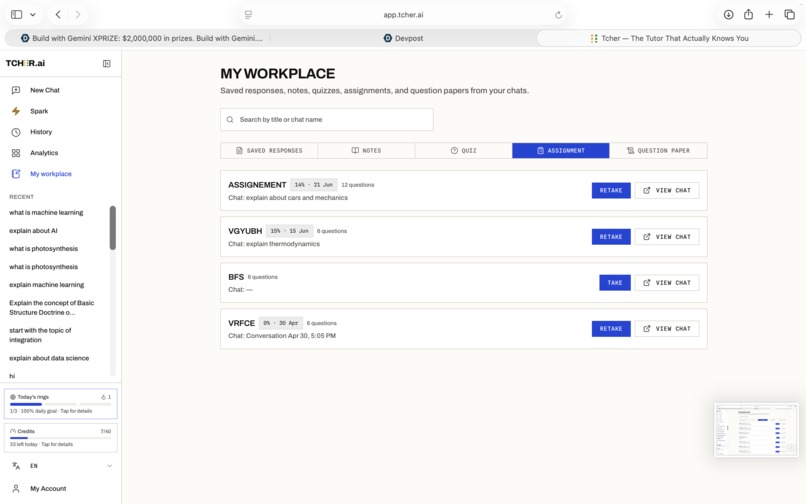Tcher – AI-Powered Learning – screenshot 5