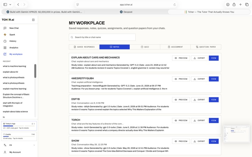 Tcher – AI-Powered Learning – screenshot 8