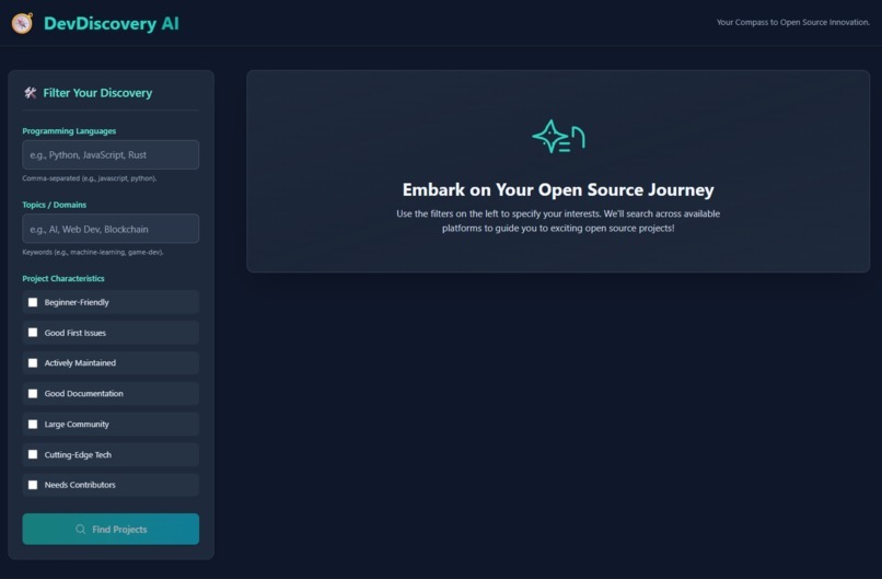 DevDiscovery AI – screenshot 1