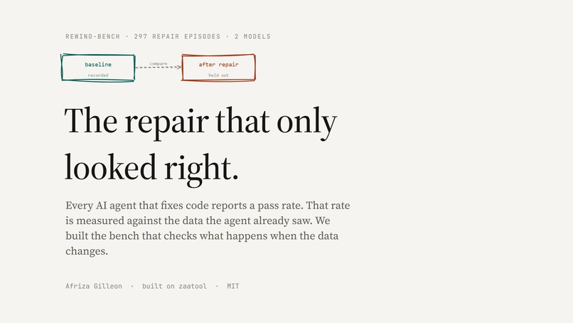 Rewind-Bench: catching AI code fixes that only look correct – screenshot 2