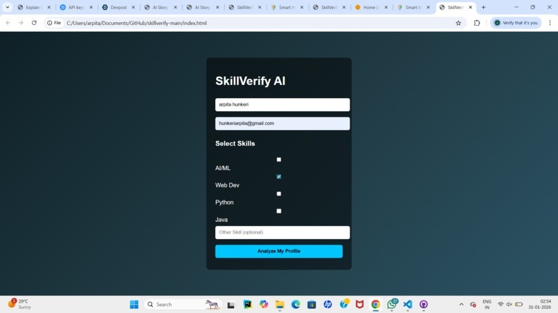 skillverify – screenshot 1