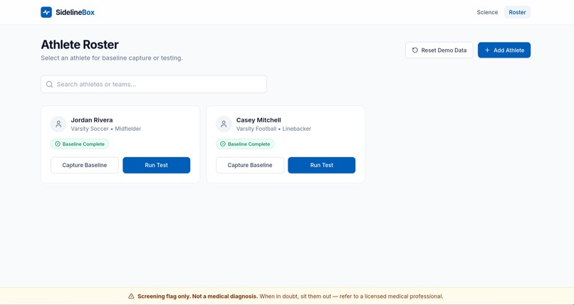 SidelineBox – screenshot 3
