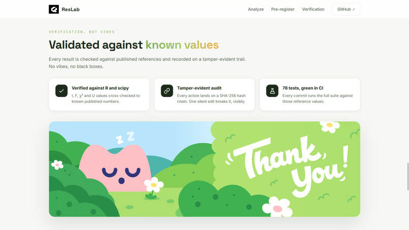 ResLab: The Lab Notebook for Verified Research – screenshot 5