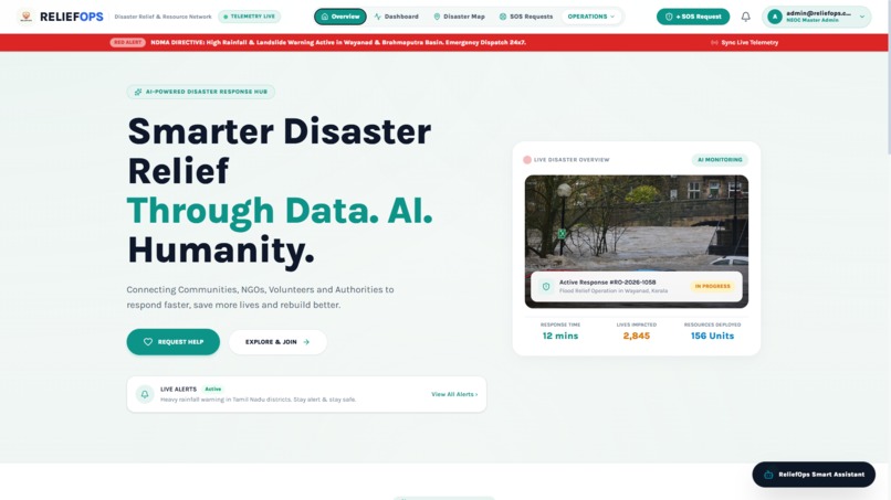 Ai based disaster relief and resources allocation system – screenshot 1