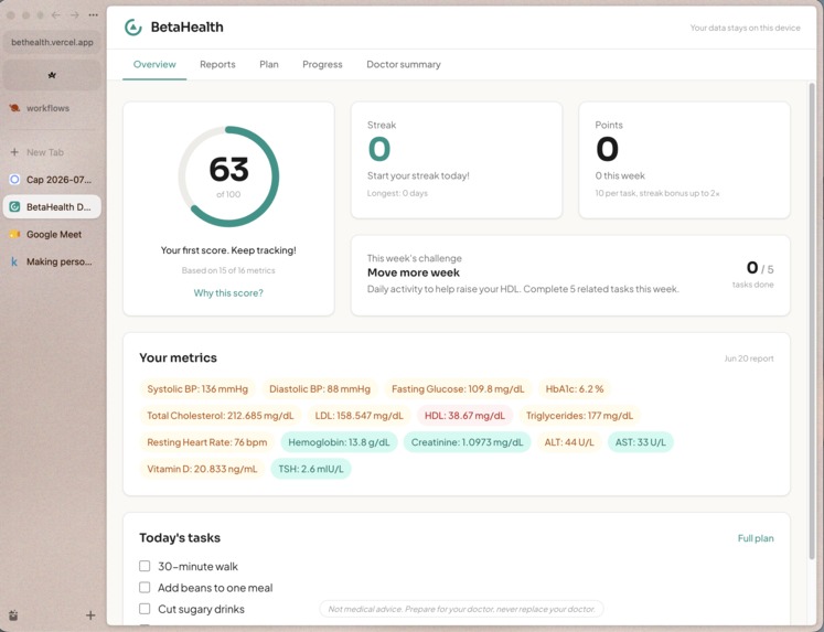 Betahealth – screenshot 2