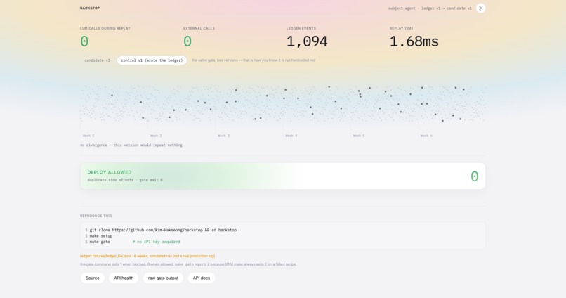 Backstop – screenshot 2