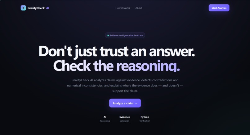 RealityCheck AI – screenshot 1