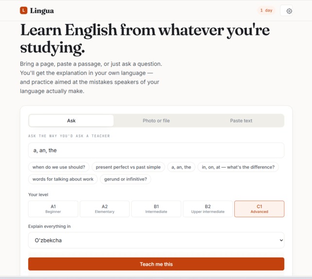 Lingua – screenshot 1