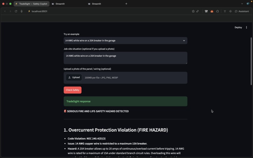 TradeSight — Real-Time Apprentice + LOTO GuardianTradeSight – screenshot 1