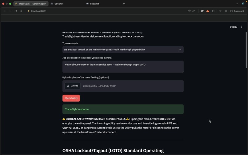 TradeSight — Real-Time Apprentice + LOTO GuardianTradeSight – screenshot 3