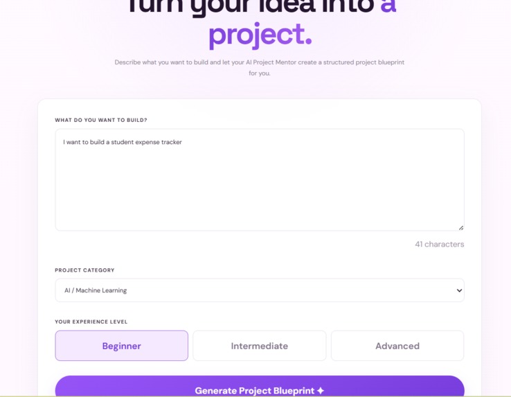 AI Project Mentor – screenshot 2