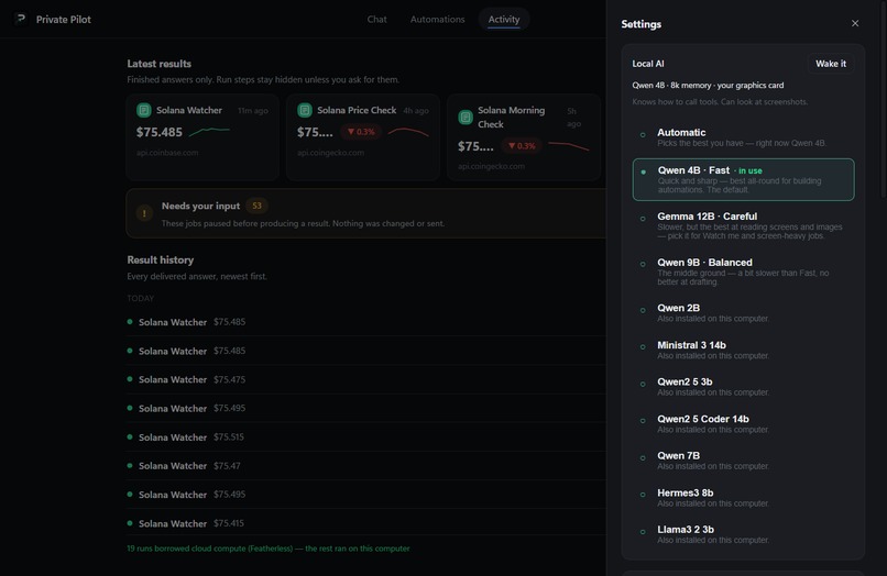 PrivatePilot – screenshot 5