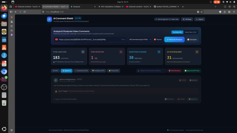 AI Comment Shield – screenshot 1