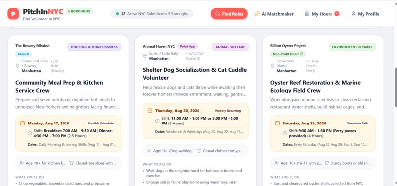 PitchInNYC - Volunteer Finder – screenshot 4
