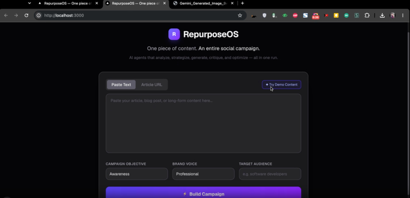 RepurposeOS — AI Campaign Autopilot – screenshot 1