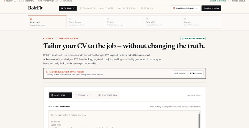 RoleFit – screenshot 1
